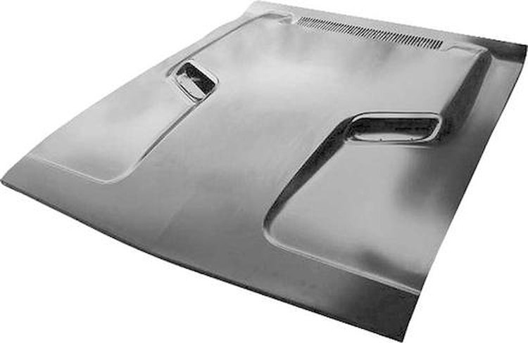 MM1117A 1970-74 Dodge Challenger R/T; Hood Assembly; w/o Hood Pin Holes; EDP Coated