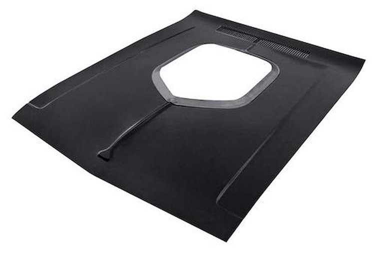 MM1119A 1970-74 Dodge Challenger; Shaker Hood Assembly; w/o Hood Pin Holes; EDP Coated