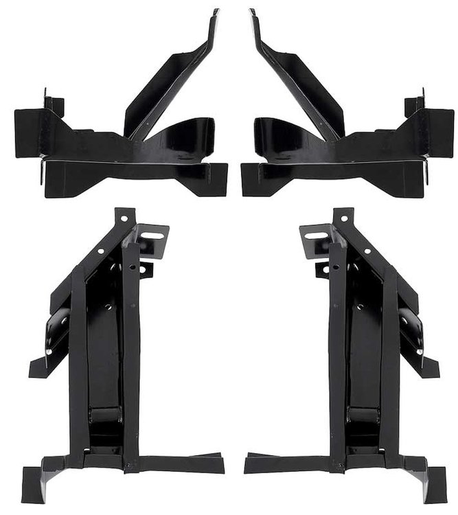 MM1862 1966-70 Plymouth B-Body; Rear Leaf Spring Mount Set; 4 Piece Set; LH & RH Sides