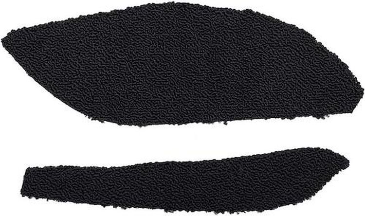 MP551501 1966-67 Dodge Charger; Automatic Trans; 2-Piece Console Side Panel Carpet Strip Set; Loop; Black