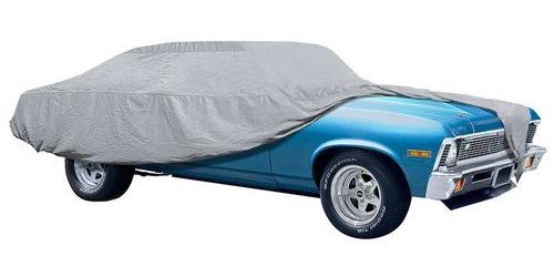 MT2763FGR Car Cover; Flannel Gray; Fits 1968-79 Nova, Omega, Ventura, Apollo, Phoenix; Skylark, 1976-80 Aspen