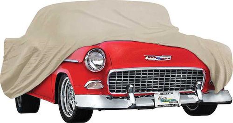 MT8602FTN 1955-56 Chevrolet 2 Door Tan Softshield Flannel Car Cover