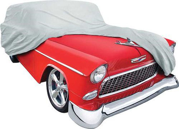 MT8611FGR 1955 Chevrolet 2 / 4 Door Wagon Gray Softshield Flannel Car Cover