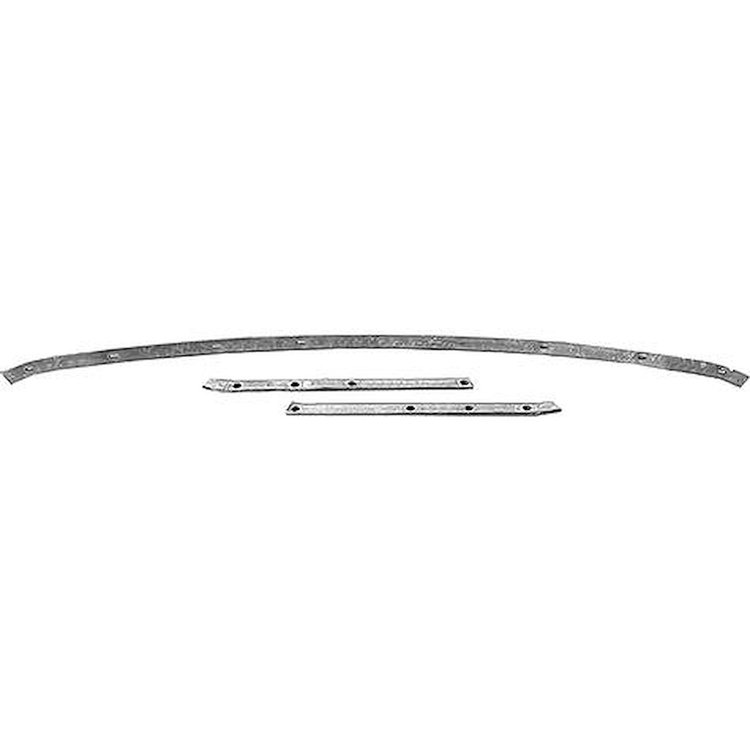 MTS6666B 1966 Dodge Coronet, Plymouth Satellite; Convertible Top Rear Tack Strip Bow Set; Tacking Rail; Trimstick; 3-Piece