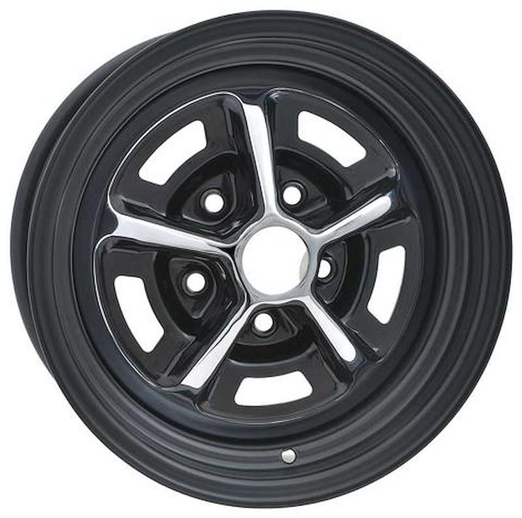 MW869 14 in. X 6 in.; Magnum 500 Style Road Wheel; Painted; With 5 X 4-1/2 in. Bolt Pattern; 3.75 in. Backspacing; Offset 6