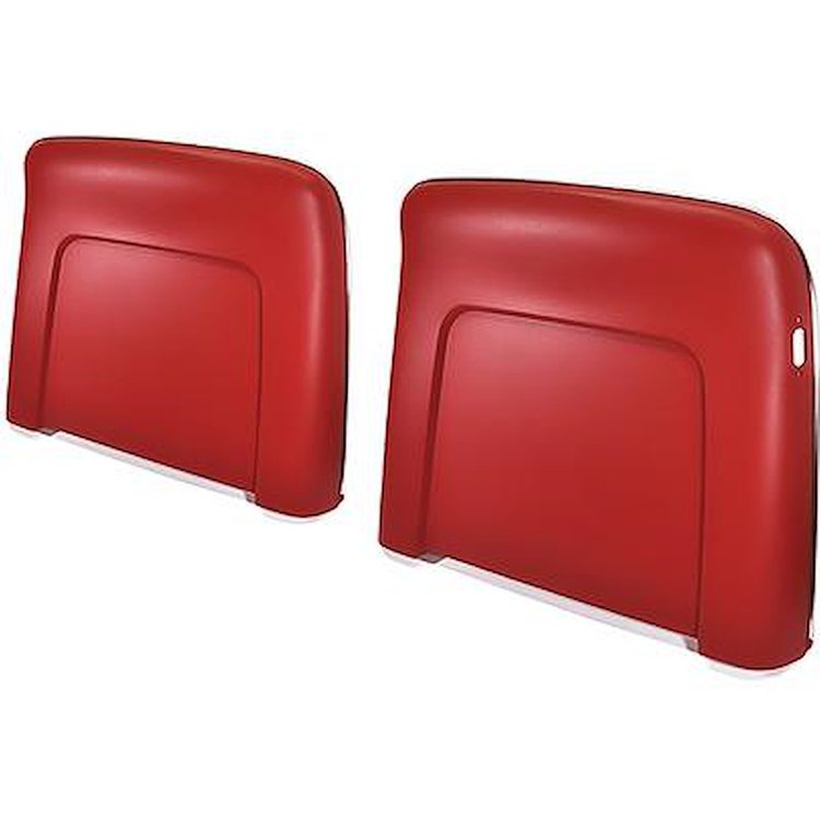 N1022 1968-72 GM; Seat Back Panels; Strato Bench or Bucket; 1968 All, 1969-72 Reclining Only; Red ABS