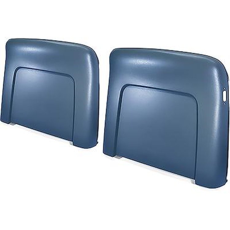 N1027 1968-72 GM; Seat Back Panels; Strato Bench or Bucket; 1968 All, 1969-72 Reclining Only; Medium Blue ABS