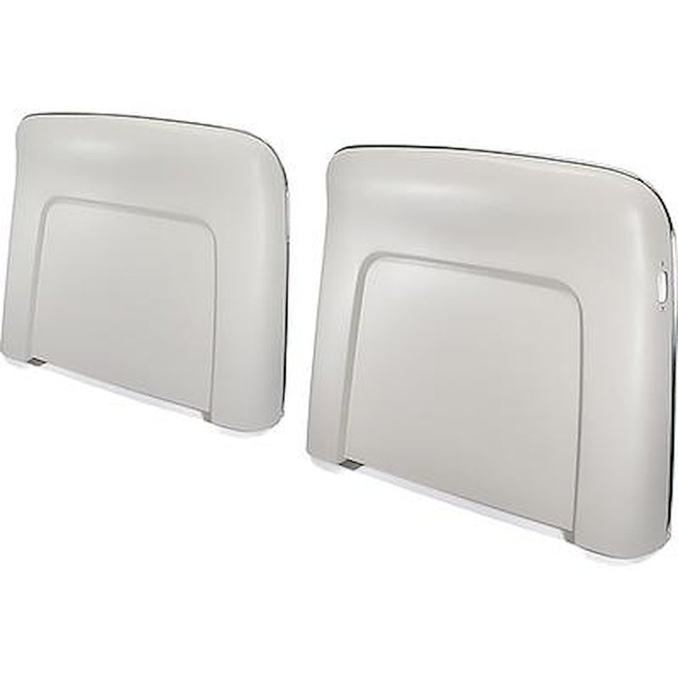 N1037 1968-72 GM; Seat Back Panels; Strato Bench or Bucket; 1968 All, 1969-72 Reclining Only; White ABS