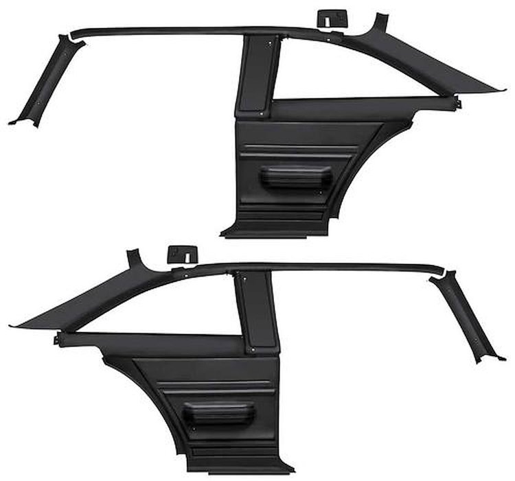 N1460 1975-79 Nova, Ventura, Skylark, Omega ; Interior Trim Molding Kit; 2 Door; Sedan; 14-Piece; Black