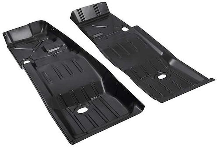 N6572B 1968-76 Chevy II / Nova/GM X-Body; Floor Pan Set; With Toe Board; With Drain Holes; LH and RH Sides