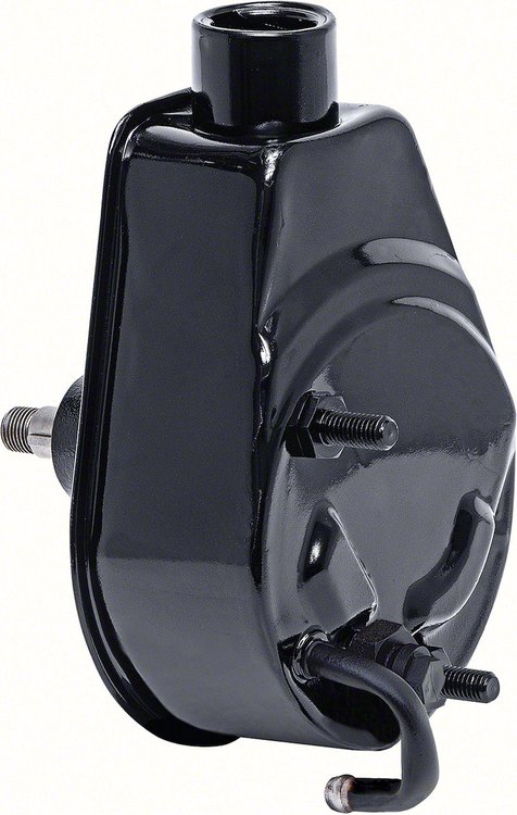 NP6000 Power Steering Pump-1970-74 Chevy, GMC, Pontiac; with Reservoir; Black Powder Coated