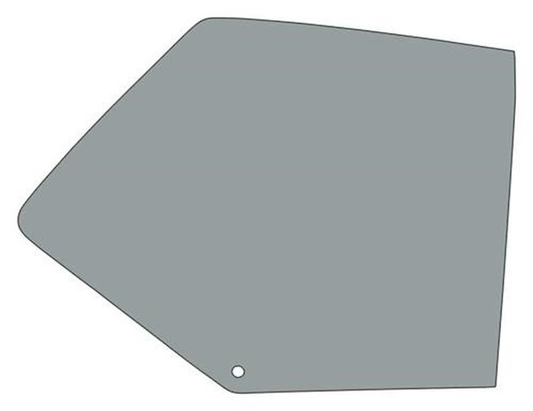 NR4903Y Quarter Window Glass-1973-74 Nova/X-Body; 2 Door Coupe/Hatcback; Smoke Gray Tinted-RH