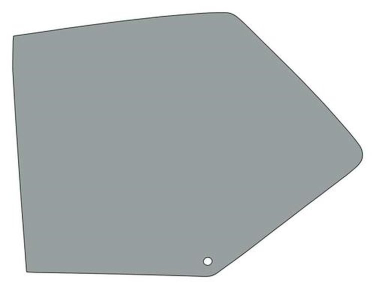NR4904Y Quarter Window Glass-1973-74 Nova; 2 Door Coupe; Smoke Gray; Tinted; LH