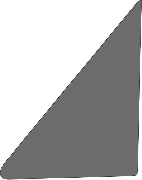 1963-67 Chevy II / Nova 2 Door Hardtop/Convertible/Sedan Vent Glass Smoke Gray Tinted LH Or RH