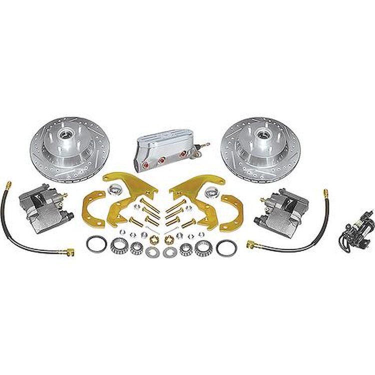 1965-68 Impala / Full Size Electronic Front Disc Brake System With 13 Drilled / Slotted Rotors