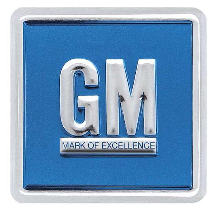 "GM Mark of Excellence" Door Emblem 1967-1974 GM Cars