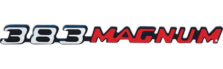 PS500110 Metal Sign Photorealistic; 383 Magnum Logo; Measures 21" X 2"