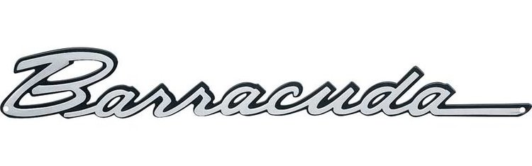 PS500118 Metal Sign Photorealistic; Barracuda Logo; Measures 20" X 3"