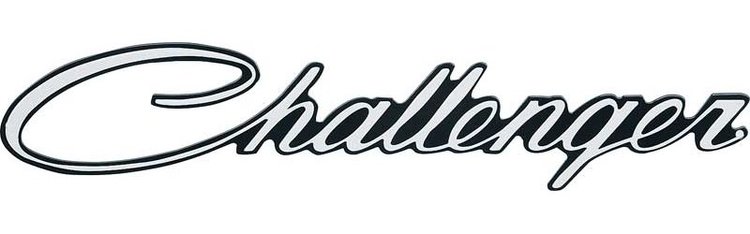 PS500119 Metal Sign Photorealistic; Challenger Logo; Measures 20" X 4"