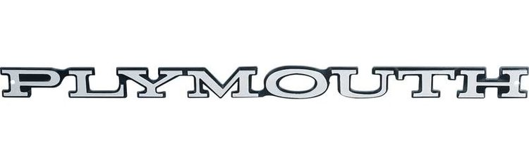 PS500122 Metal Sign Photorealistic; Plymouth Logo; Measures 23" X 2"