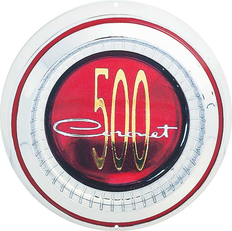 PS500124 Metal Sign Photorealistic; Coronet 500 Medallion; Measures 12" X 12"