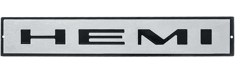 PS500126 Metal Sign Photorealistic; Hemi Logo; Measures 20" X 3"