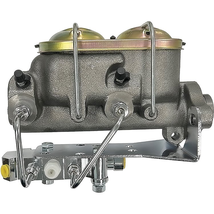 PV49201C GM Proportioning Valve & Bracket Kit, Disc/Disc, Bottom Mount, Fits 1/2" & 9/16" Master Cyl Ports, Chrome