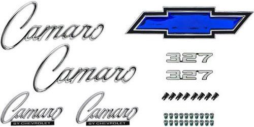 R1080 1969 Camaro; Exterior Emblem Kit; Standard Models; with 327 Engine