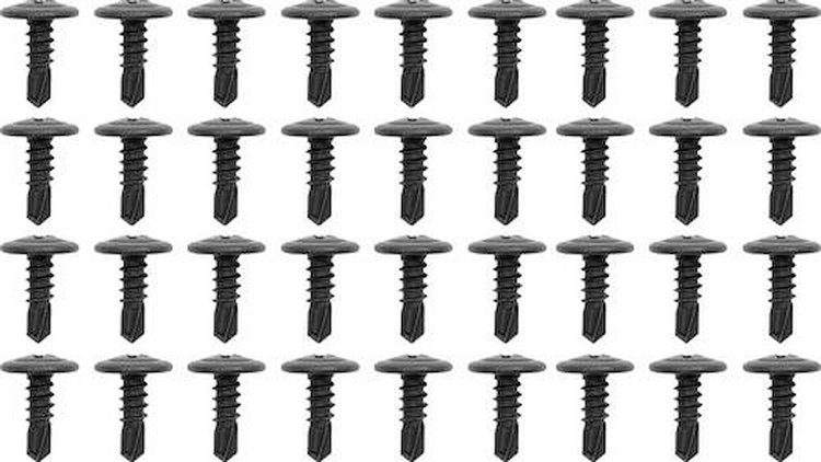 R1095 1970-1981 Camaro, Firebird; Roof Rail Weatherstrip Channel Screw Set; 36 Piece Set