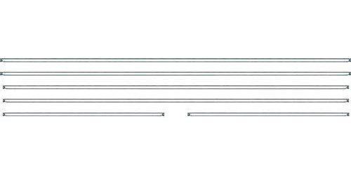 R1106 Door Panel Molding Kit 1968 Firebird; Standard Interior; Coupe; 6 Piece Set