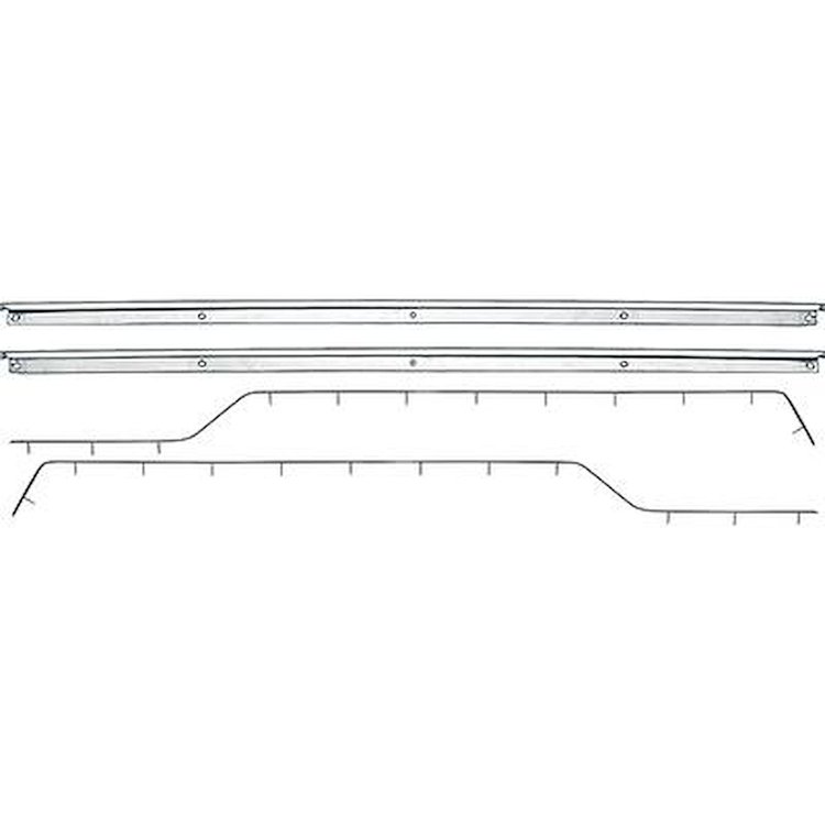 R149 Door Panel Molding Set 1967 Camaro, Firebird; Deluxe Interior; 4 Piece Set