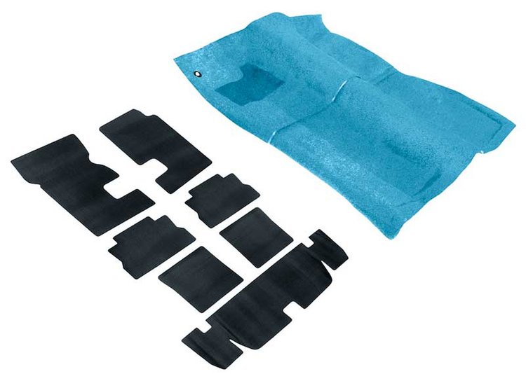 R2004 Molded Carpet And Underlay Set 1967 Camaro; Bright Blue