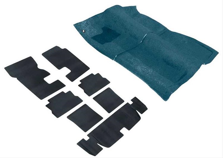 R2008 Molded Carpet And Underlay Set 1967-68 Camaro, Firebird; Medium Blue
