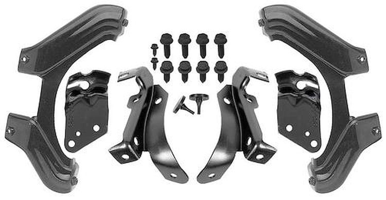 R2021 1970-73 Camaro RS, Front Bumper Bracket Set, 6 Piece set, With Hardware & Cushions
