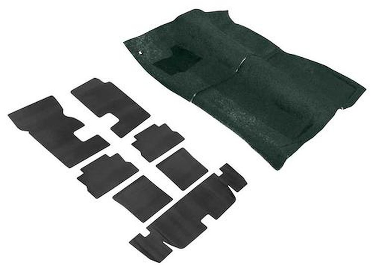 R2038 1969 F-Body Dark Olive Green Molded Loop Carpet/Underlay Set