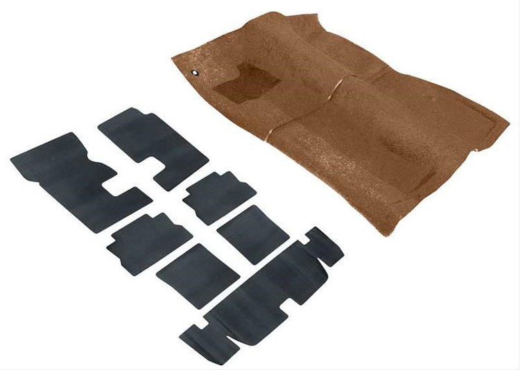 R2117 Molded Carpet And Underlay Set 1970-71 Camaro/Firebird; For Automatic Transmission; Medium Saddle