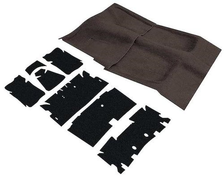 R2171 1972; Camaro/Firebird; Molded Carpet and Sound Deadener Set; For Automatic Transmission; Dark Brown