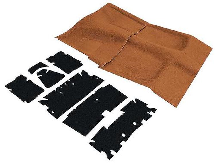 R2199 1970 Camaro/Firebird; Molded Carpet And Underlay Set; For Automatic Transmission; Orange