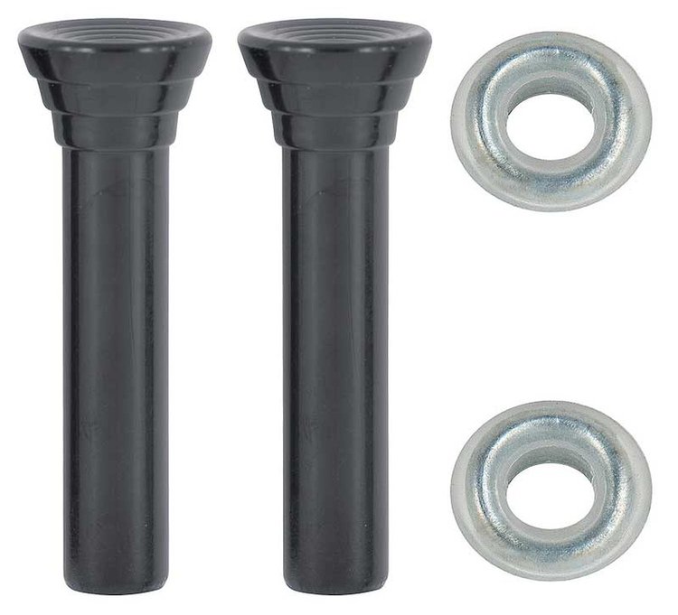 R2582 1961-64 GM Full Size; Door Lock Knob Kit; Plastic; Black Knobs; With Clear Ferrules