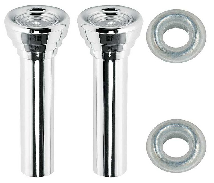 R2583 Door Lock Knob Kit for 1961-1964 Buick, Chevrolet, Oldsmobile, Pontiac Full Size [Plastic, Chrome Knobs, Clear Ferrules]