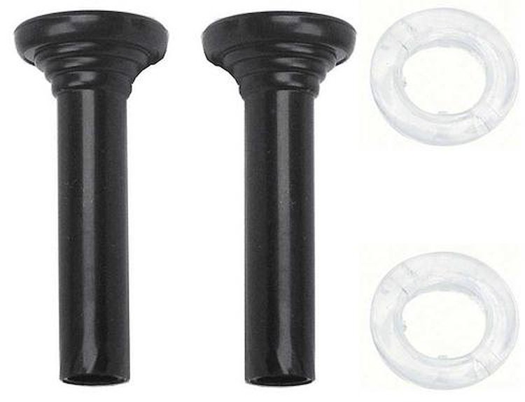 R2588 1967 Chevrolet/Pontiac; Door Lock Knob Kit; Plastic; Black Knobs; With Clear Ferrules