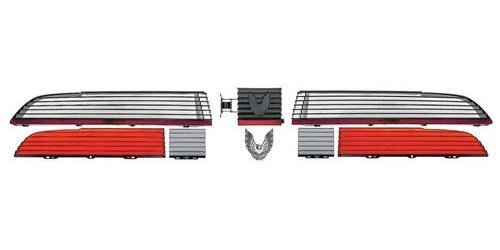 R278143 1979-81 Pontiac Trans Am; Tail Lamp and Fuel Door Assembly Kit; for Models With Firebird Emblem; Silver Bird
