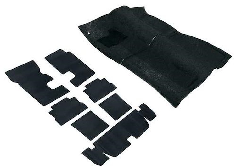 R2801 Molded Carpet And Underlay Set 1976-81 Camaro, Firebird; Cut Pile; Black; Without Console