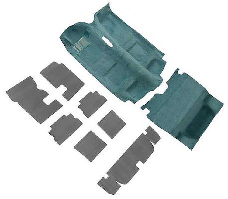 R2946 1982 F-Body; Carpet And Underlay Set; Passenger And Hatch Area Cut Pile; Silver Green/Jade