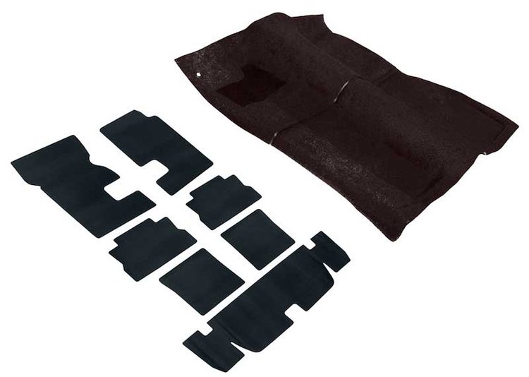 R2971 Passenger And Hatch Area Carpet And Underlay Set 1982-84 F-Body Dark Briar Brown Cut Pile Passenger And Hatch Area Carpet 