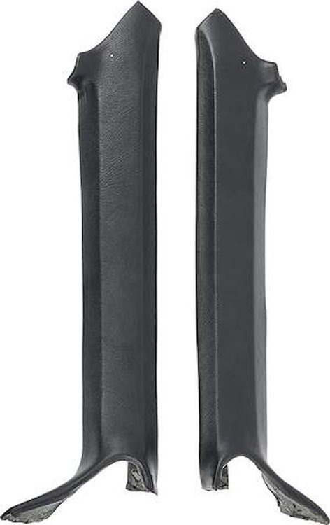 R3237 Inner Pillar Post Moldings 1968-69 Firebird; Coupe; Black; Vinyl Wrapped