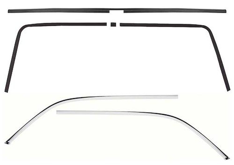 R343 1969 Firebird; Interior Headliner Molding Kit; Custom Interior; 6-Pieces