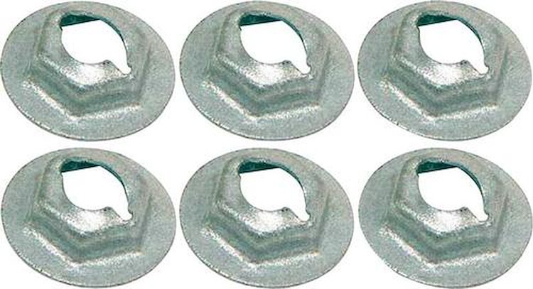 R406 Speed Nut-1/4" Self Threading Nut Retainer Set-Set of 6