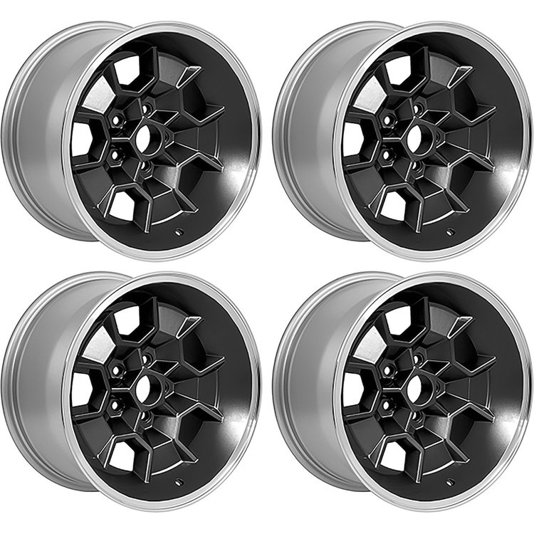 R4447 17x9" Honeycomb Wheel Set for 1971-1976 Pontiac Firebird Trans Am [Black]