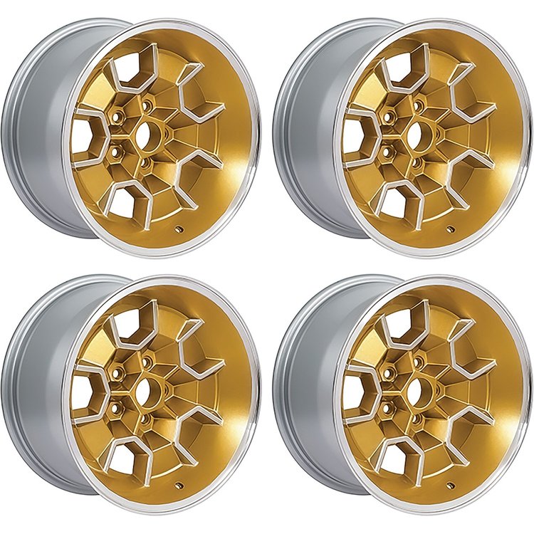 R4448 17x9" Honeycomb Wheel Set for 1971-1976 Pontiac Firebird Trans Am [Gold]